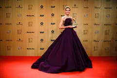 Sie machte damit Model Heidi Klum Konkurrenz, die in der Fashion ausgezeichnet wurde. (Bild: AP / Markus Schreiber)