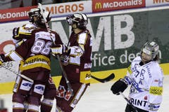 Die Genfer gehen durch Kevin Romy mit 1:0 in Führung. (Bild: Keystone)