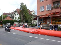 Hochwasserschutz an der Aarstrasse. (Bild: Jonas Schärer)