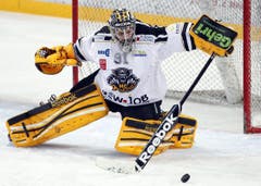 Torhüter Benjamin Conz vom HC Lugano zeigte eine starke Leistung. (Bild: Keystone)