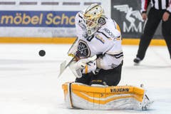 Lugano Goalie Elvis Merzlikins. (Bild: ALEXANDRA WEY)