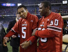 Muhammad Ali (links) und Football-Legende Tom Jakson 2013 in New Orleans. (Bild: Keystone)
