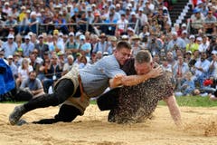 SWITZERLAND SWISS ALPINE WRESTLING UNSPUNNENSCHWINGET (Bild: Keystone)