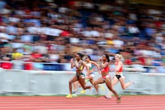 100m B-Lauf der Frauen. (Bild: Philipp Schmidli / Neue LZ)