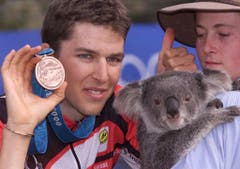 Christoph Sauser, Bronze im Mountainbike, 2000 in Sydney. (Bild: Keystone / Patrick B. Krämer)