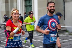 Superhelden am Swiss City Marathon 2017. (Bild: Philipp Schmidli)