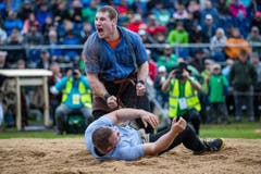 Jubel bei Joel Wicki nach dem gewonnenen Schlussgang, (Bild: Philipp Schmidli)