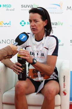 Die Siegerin im Halbmarathon, Kaskel Jeannine. (Bild: Nadia Schärli / Neue LZ)