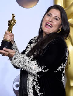 Der pakistanischen Regisseurin Sharmeen Obaid-Chinoy haben wir den besten Dokumentar-Kurzfilm zu verdanken: "A Girl in the River: The Price of Forgiveness". (Bild: Keystone/EPA/Paul Buck)