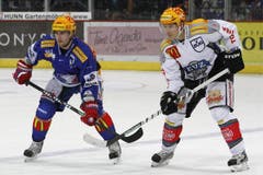 Die beiden Topskorer: Jeff Tambellini von den ZSC Lions (links) und Damien Brunner vom EV Zug. (Bild: Keystone)