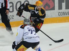Luganos Linus Klasen in Aktion. (Bild: Keystone/Ti-Press/Samuel Golay)