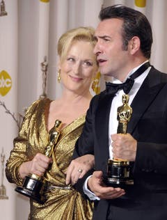 Sieger unter sich: Streep und Dujardin. (Bild: Keystone/EPA)