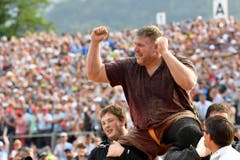 SWITZERLAND SWISS ALPINE WRESTLING UNSPUNNENSCHWINGET (Bild: Keystone)