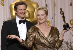 Oscar-Gewinnerin Meryl Streep und Colin Firth. (Bild: Keystone/EPA)
