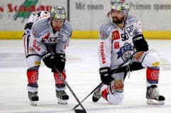 Enttäuscht: Fabian Schnyder (links) und Glen Metropolit. (Bild: Keystone)