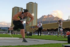 Valerie Adams beim Kugelstossen der Frauen. (Bild: Philipp Schmidli/Neue LZ)