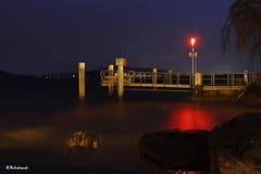 Langzeitbelichtung am Zugersee. (Bild: Roland Bucher)