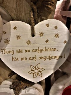 Ist das nicht ein wunderschönes Motto, worüber es sich lohnt ein paar Gedanken zu machen ? (Bild: Margrith Imhof-Röthlin)