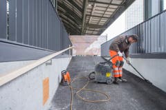 Rathausunterführung, nach einjähriger Bauzeit im Rohbau, vor Wiedereröffnung (Bild: Urs Bucher)