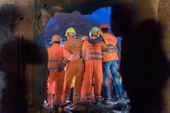 20. Juli: Durchstich beim Ruckhaldetunnel in St.Gallen. (Bild: Michel Canonica)