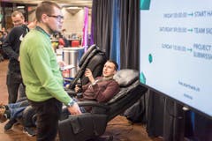 Michel Canonica / Tagblatt Start Hack IT-Studenten aus aller Welt coden und programmieren 35 Stunden lang am Stück. Veranstaltungsort: Universität St. Gallen HSG 9000 Sankt Gallen, Schweiz (Bild: Michel Canonica)