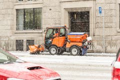Wetterbilder, Schnee rund um den Hauptbahnhof St. Gallen. (Bild: Hanspeter Schiess)