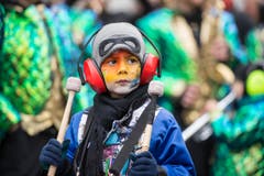 Bohl vor dem Waaghaus Start St.Galler Fasnacht 2018 mit Guggen und Plakatenthüllung. (Bild: Hanspeter Schiess)