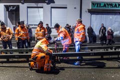 Appenzeller Bahnen laden neues Rollmaterial in St.Gallen ab. (Bild: Michel Canonica)