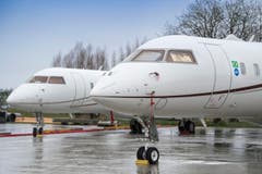 WEF-Flugverkehr am Flughafen Altenrhein (Bild: Urs Bucher)