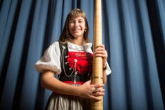 Lisa Stoll, Alphornsolistin, Wilchingen. (Bild: Benjamin Manser)