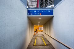 Rathausunterführung, nach einjähriger Bauzeit im Rohbau, vor Wiedereröffnung (Bild: Urs Bucher)