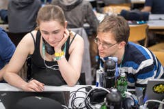 Michel Canonica / Tagblatt Start Hack IT-Studenten aus aller Welt coden und programmieren 35 Stunden lang am Stück. Veranstaltungsort: Universität St. Gallen HSG 9000 Sankt Gallen, Schweiz (Bild: Michel Canonica)