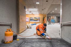Rathausunterführung, nach einjähriger Bauzeit im Rohbau, vor Wiedereröffnung (Bild: Urs Bucher)