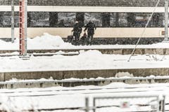 Wetterbilder, Schnee rund um den Hauptbahnhof St. Gallen. (Bild: Hanspeter Schiess)