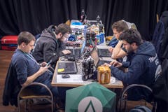 Michel Canonica / Tagblatt Start Hack IT-Studenten aus aller Welt coden und programmieren 35 Stunden lang am Stück. Veranstaltungsort: Universität St. Gallen HSG 9000 Sankt Gallen, Schweiz (Bild: Michel Canonica)