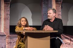 Momo: Die fantastische Geschichte von Michael Ende über die Zeit, sehr tief, philosophisch und wie gewohnt gekonnt und kindergerecht umgesetzt. Fotoprobe im Kinder-Musical-Theater Storchen, Magnihalden 7, 9000 Sankt Gallen. (Bild: Hanspeter Schiess)