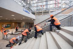 Rathausunterführung, nach einjähriger Bauzeit im Rohbau, vor Wiedereröffnung (Bild: Urs Bucher)