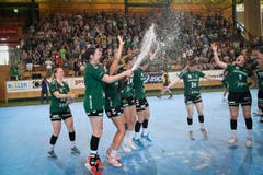 28. Mai: Die Damen des LC Brühl sind Schweizer Meisterinnen im Handball. (Bild: Ralph Ribi)