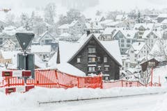 Wetterbilder, Schnee in Speicher AR. (Bild: Hanspeter Schiess)