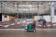 Rathausunterführung, nach einjähriger Bauzeit im Rohbau, vor Wiedereröffnung (Bild: Urs Bucher)