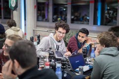 Michel Canonica / Tagblatt Start Hack IT-Studenten aus aller Welt coden und programmieren 35 Stunden lang am Stück. Veranstaltungsort: Universität St. Gallen HSG 9000 Sankt Gallen, Schweiz (Bild: Michel Canonica)