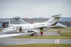 WEF-Flugverkehr am Flughafen Altenrhein (Bild: Urs Bucher)