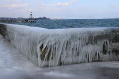 Eiszeit in Rorschach. (Bild: Res Lerch)
