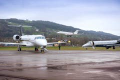 WEF-Flugverkehr am Flughafen Altenrhein (Bild: Urs Bucher)