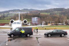 WEF-Flugverkehr am Flughafen Altenrhein (Bild: Urs Bucher)