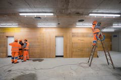 Rathausunterführung, nach einjähriger Bauzeit im Rohbau, vor Wiedereröffnung (Bild: Urs Bucher)
