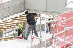 Wetterbilder, Schnee in Speicher AR. (Bild: Hanspeter Schiess)