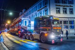 Appenzeller Bahnen laden neues Rollmaterial in St.Gallen ab. (Bild: Michel Canonica)