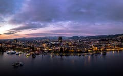 Abendstimmung in Zug. (Bild: Daniel Hegglin)