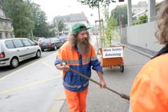 Albert Nufer, St.Galler Stadtoriginal, St.Gallen. (Bild: Ralph Ribi)